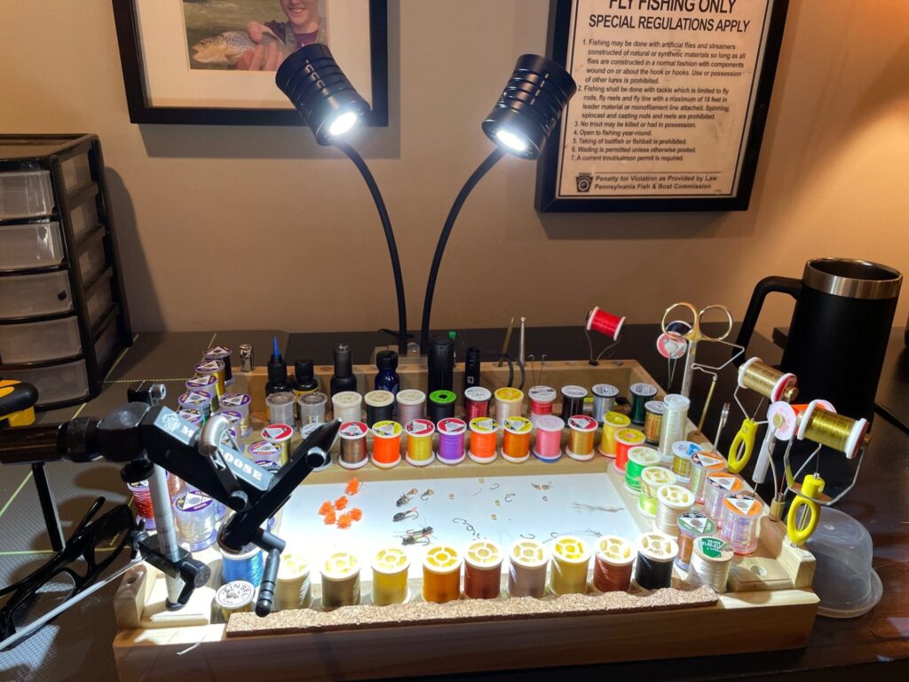 Fly Tying for Beginners tying area