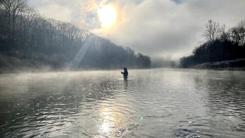 tight line nymphing a big river