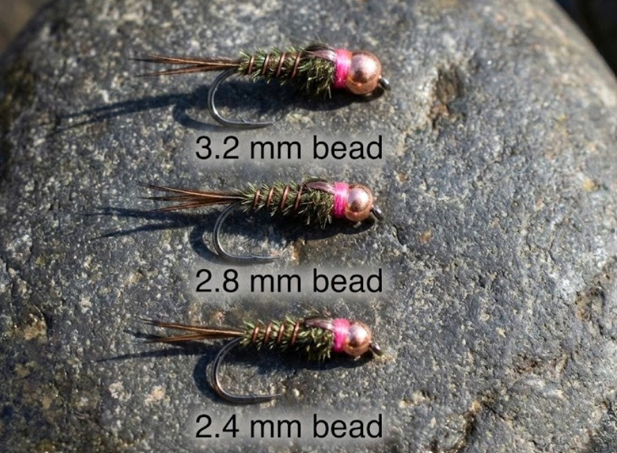 Euro nymphs multiple bead sizes