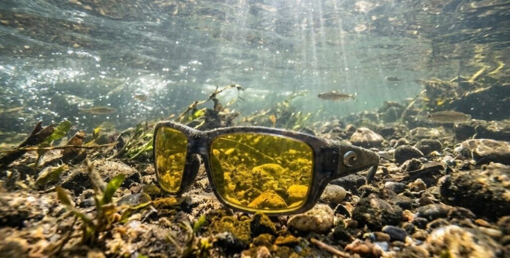 Losing sunglasses in the river