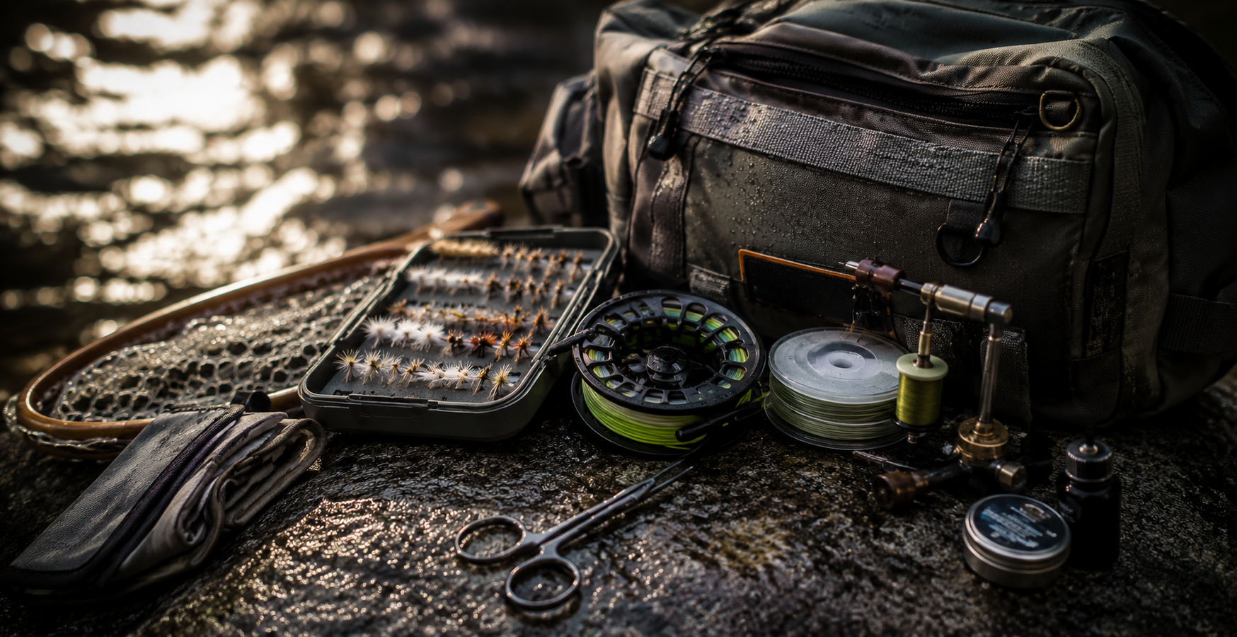 Fly fishing gear and fly tying equipment